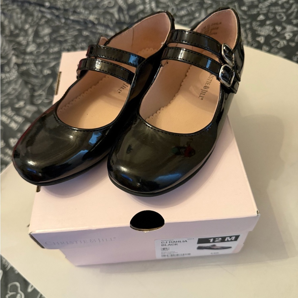 Chase  Black Kids Mary Jane Shoes